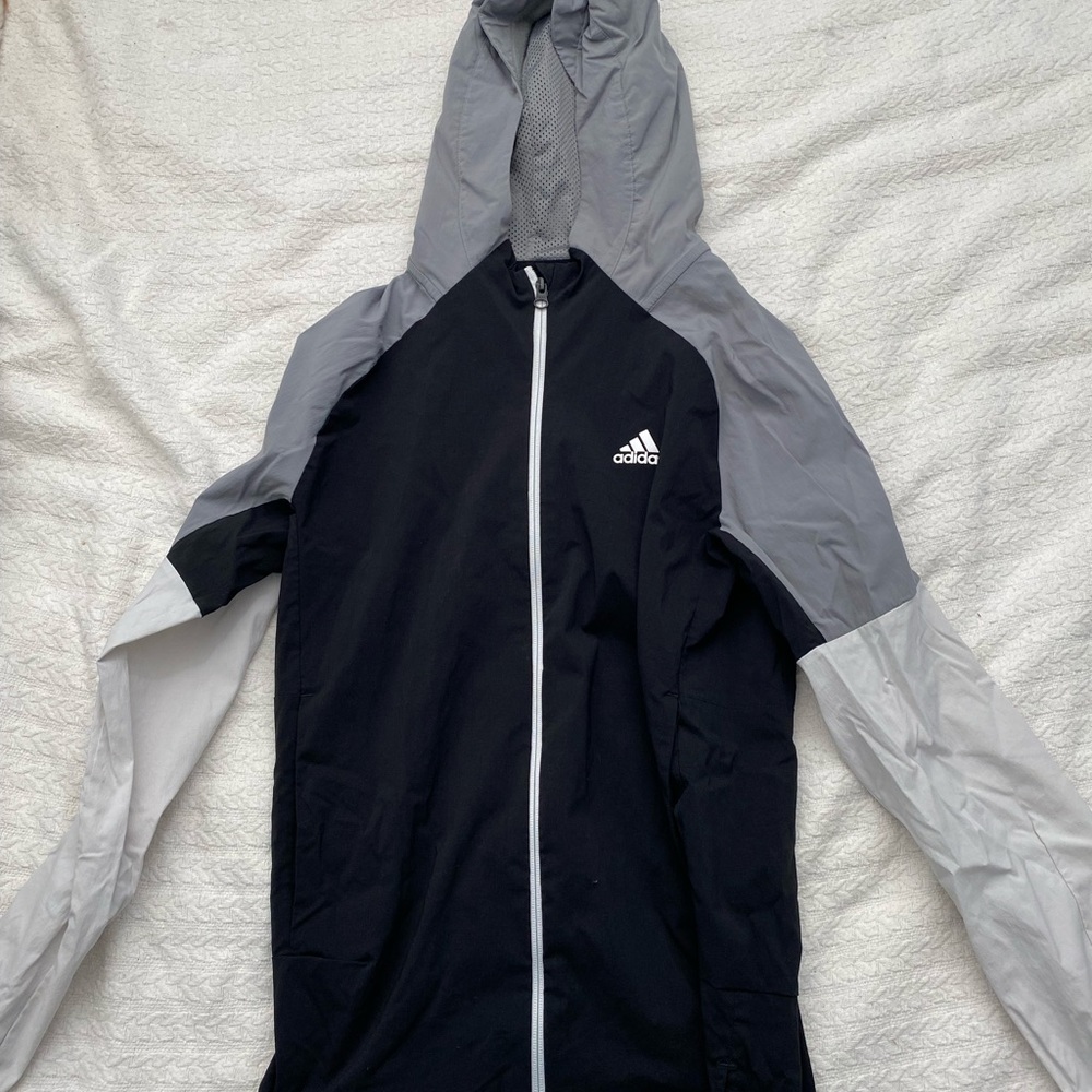 Adidas Running Windbreaker Size S gray,black,white